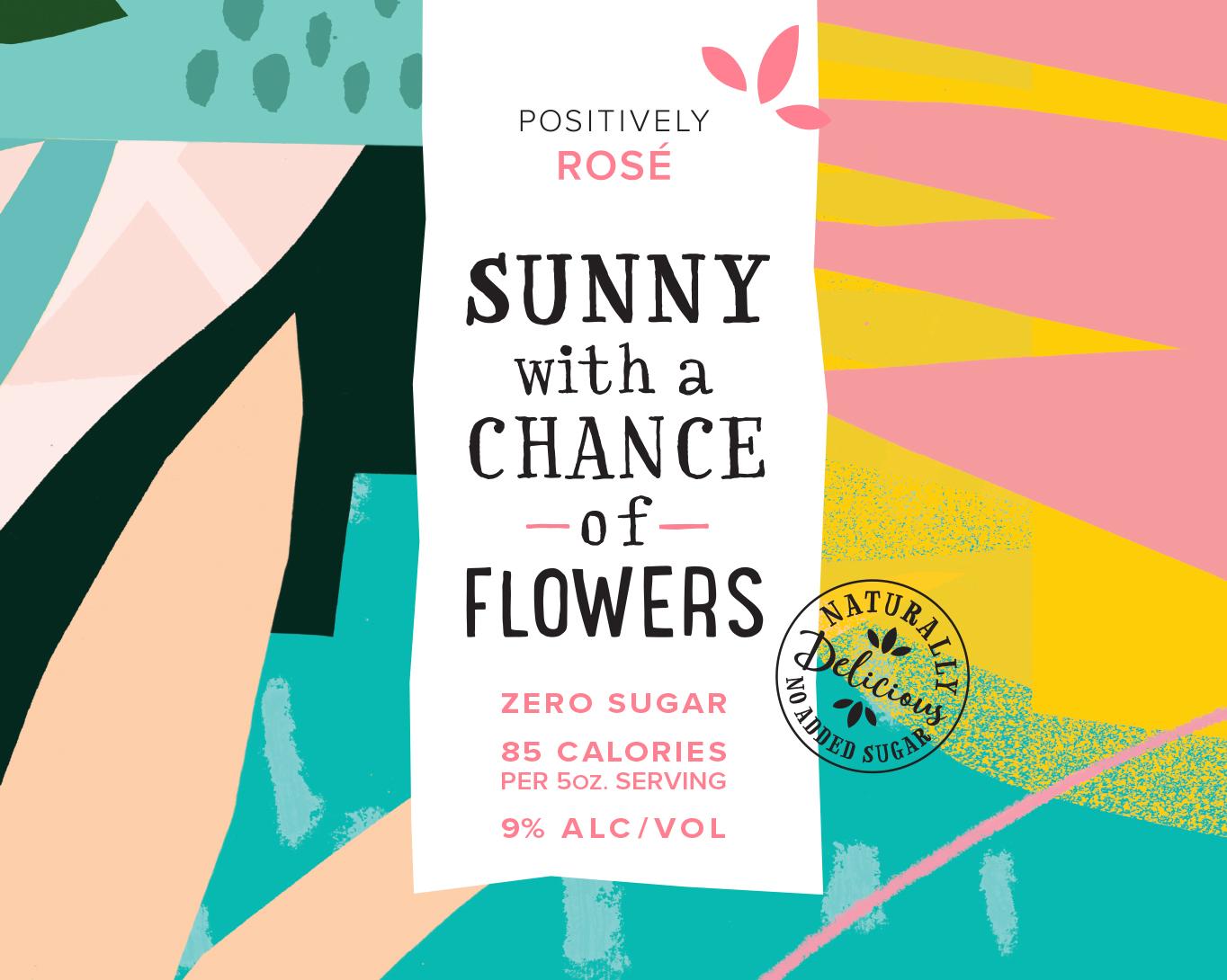 TABC label artwork for Sunny With A Chance Of Flowers Rose California (0449)