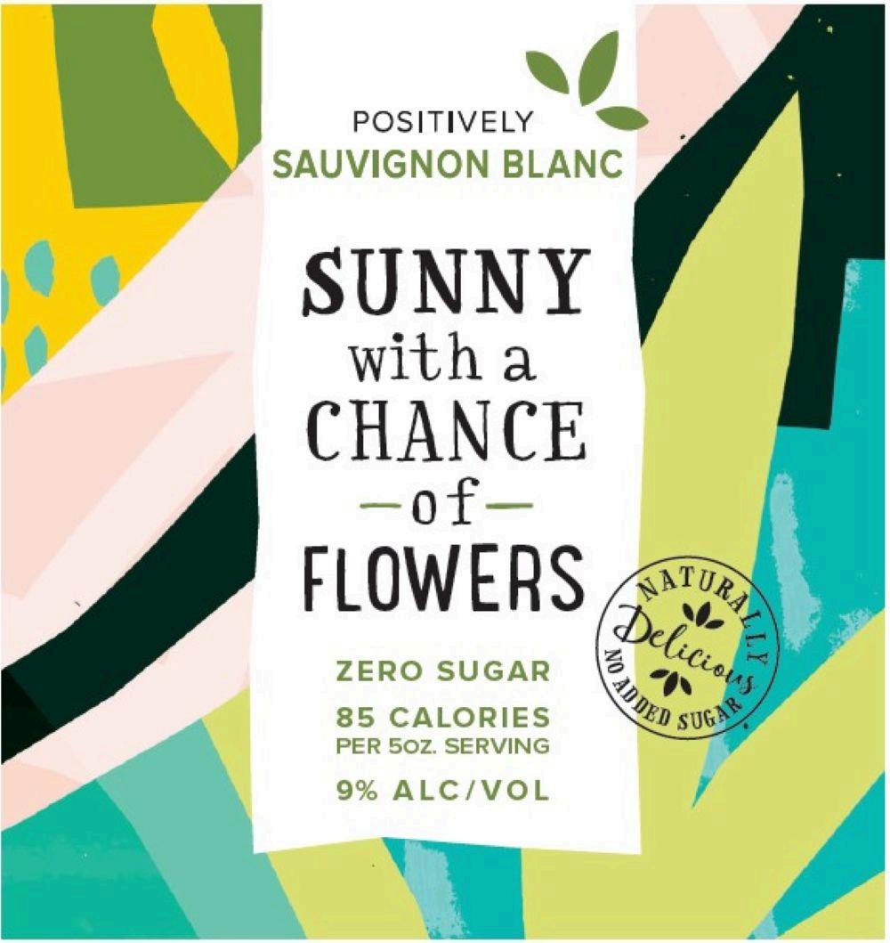 TABC label artwork for Sunny With A Chance Of Flowers Sauvignon Blanc California (0098)