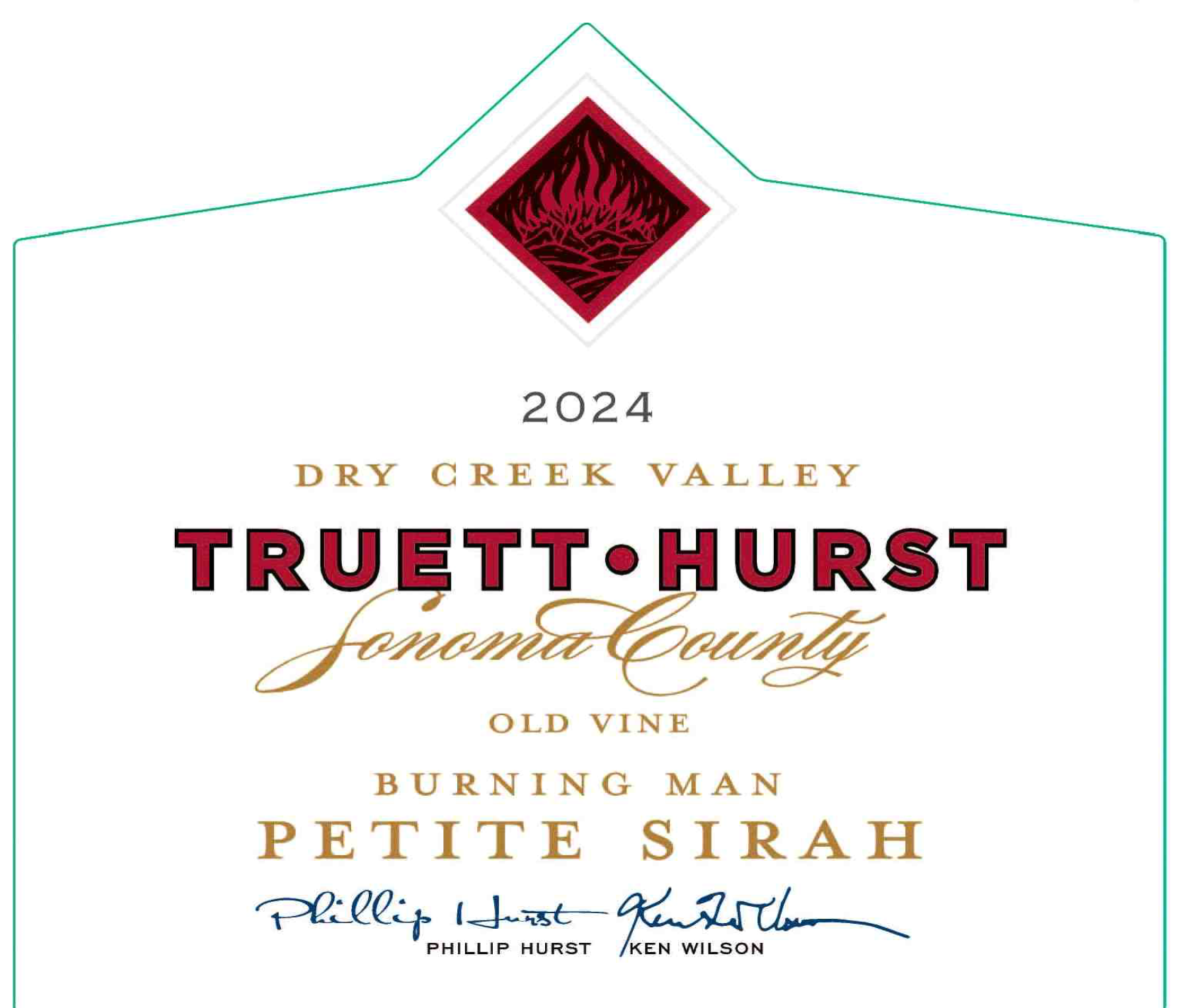 TABC label artwork for Truett Hurst Petite Sirah Burning