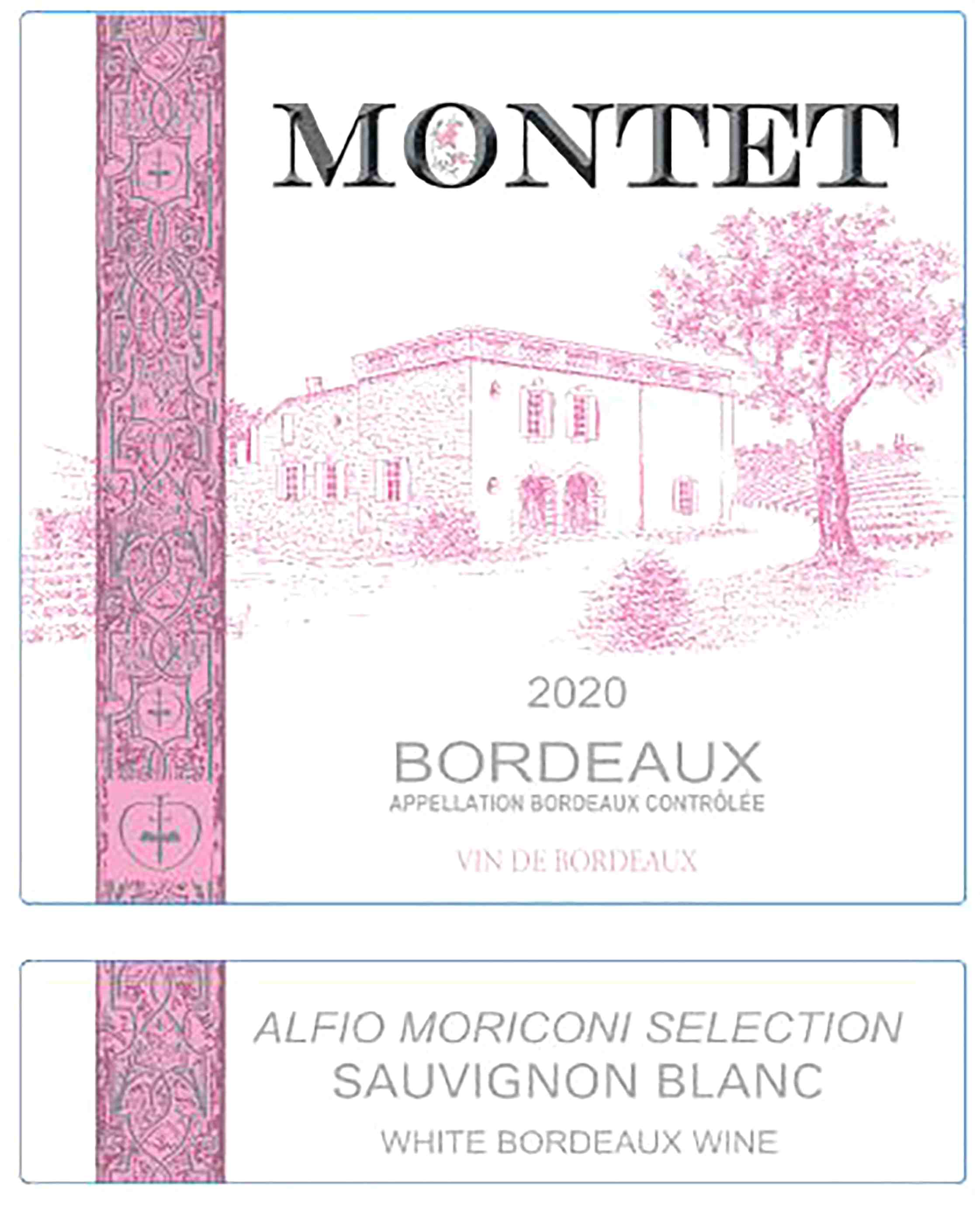 TABC label artwork for Chateau Montet Sauvignon Blanc Bordeux