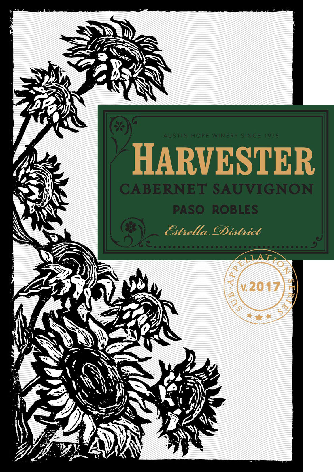 TABC label artwork for Harvester Cabernet Sauvignon Paso Robles Estrella District