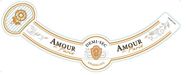 TABC label artwork for Amour de Paris Demi Sec Sparkling