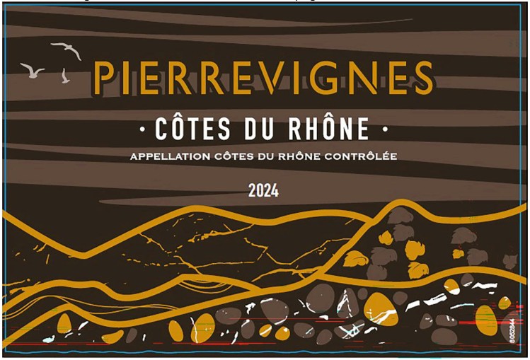 TABC label artwork for Pierre Vignes Cotes du Rhone