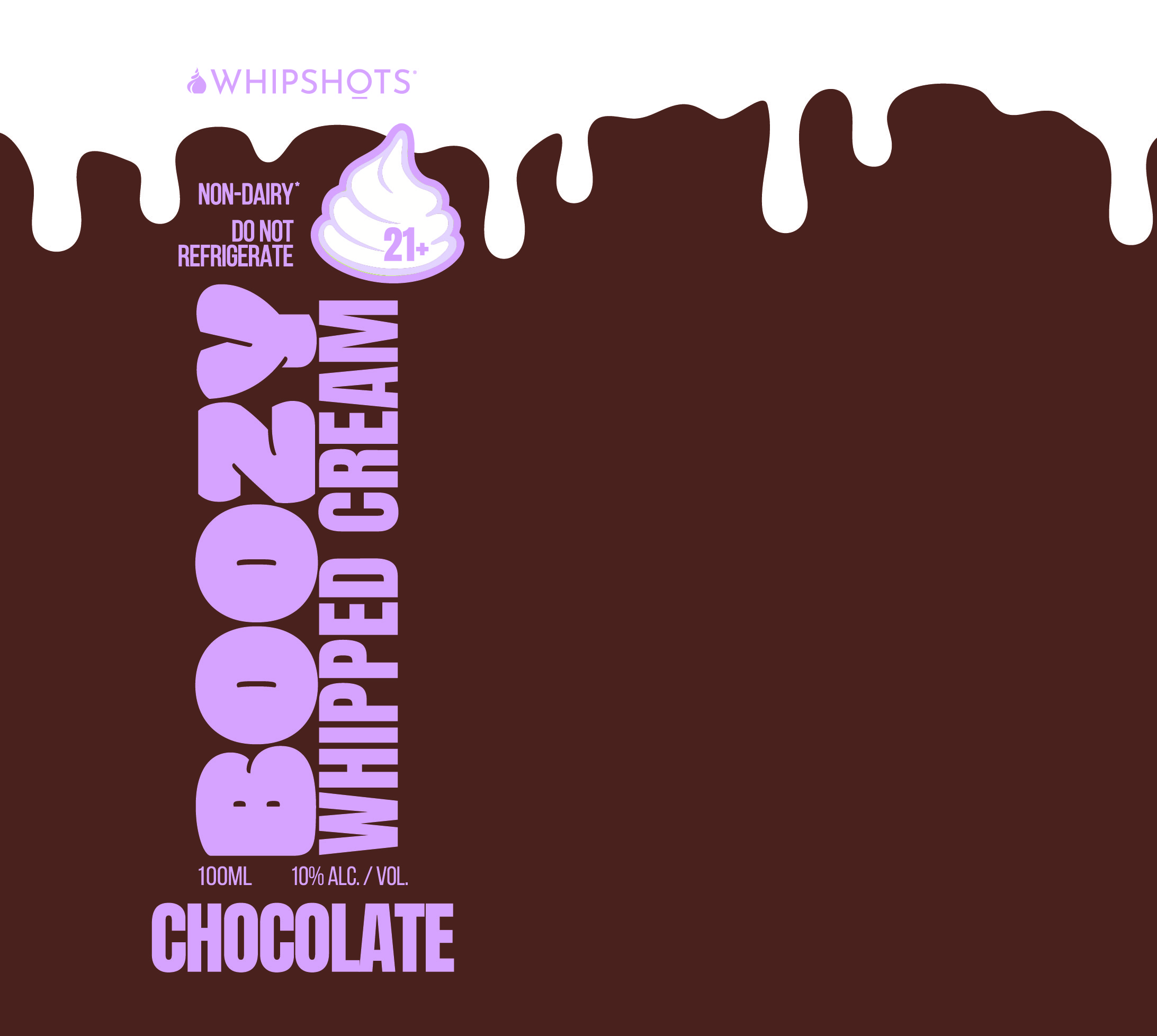 TABC label artwork for WHIPSHOTS CHOCOLATE