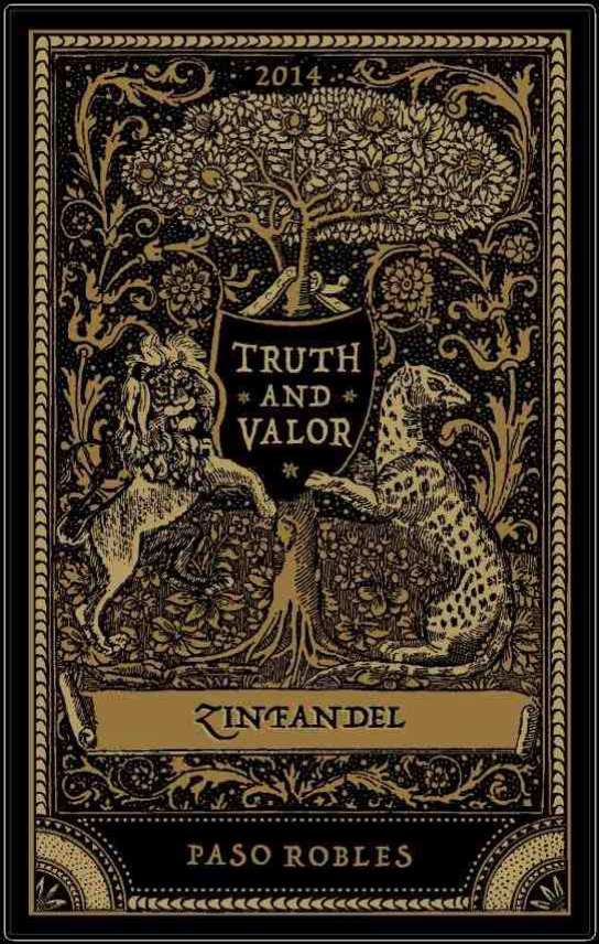 TABC label artwork for Truth & Valor Zinfandel Paso