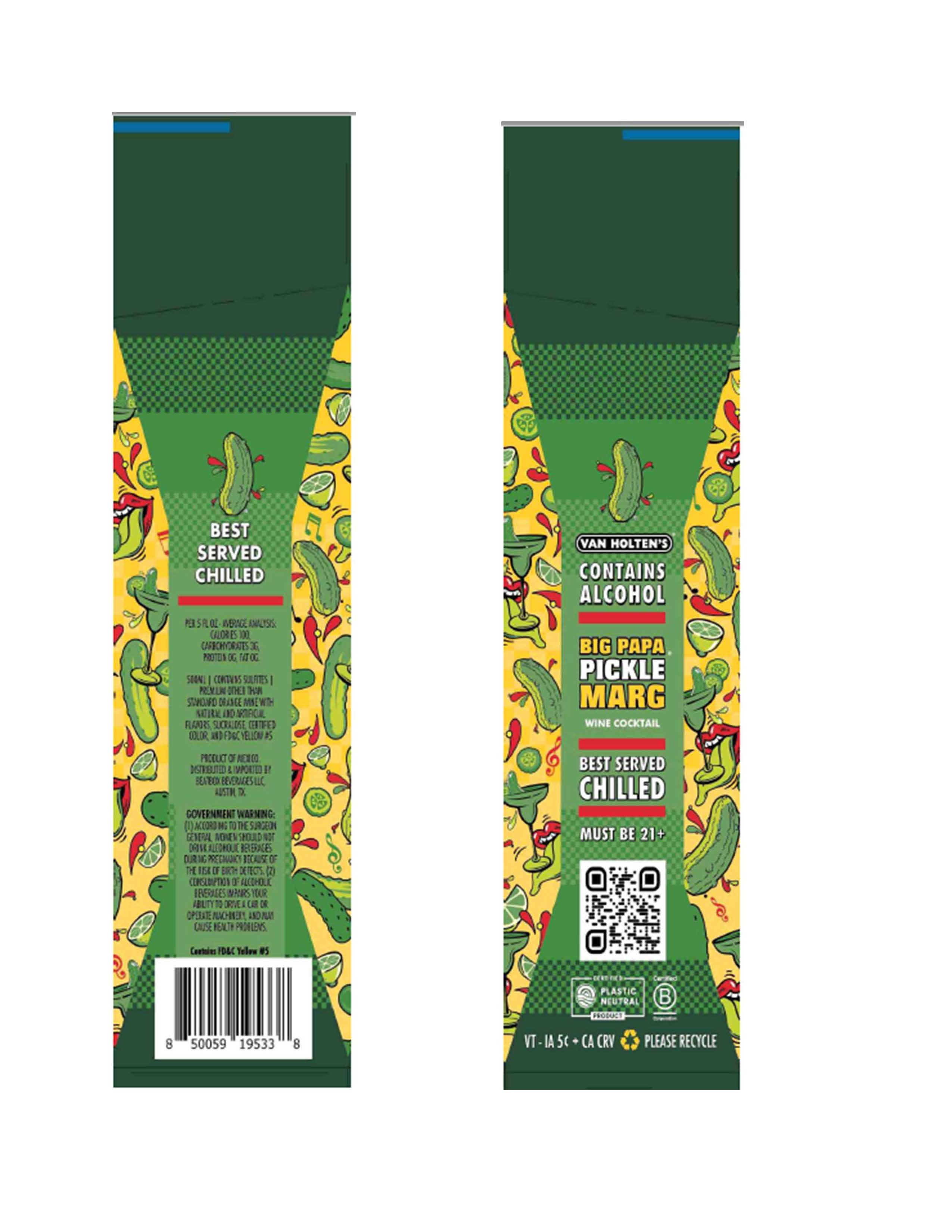 TABC label artwork for BEATBOX BEVERAGES BIG PAPA PICKLE MARGARITA