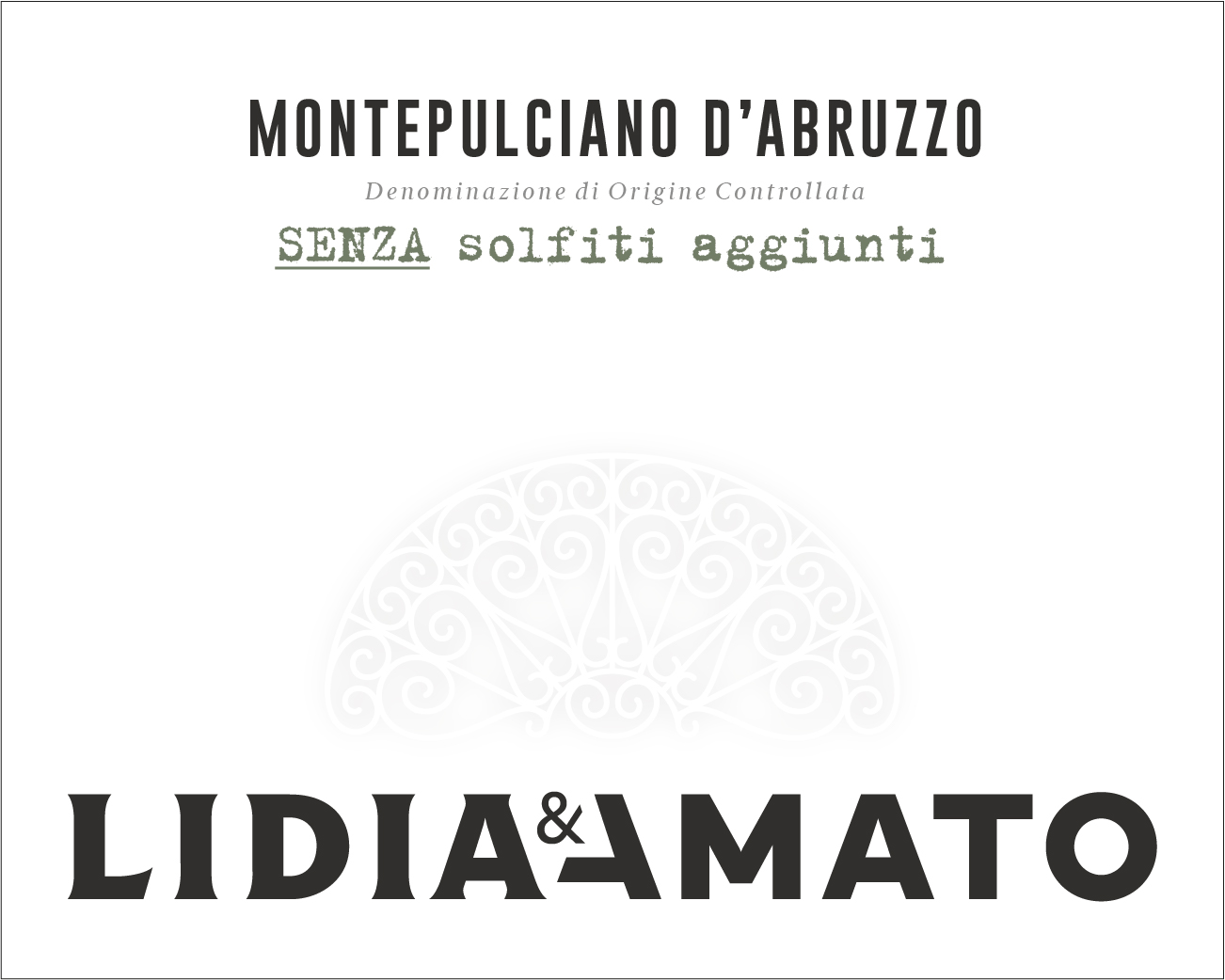 TABC label artwork for Lidia & Amato Montepulciano d'Abruzzo Senza Solfiti