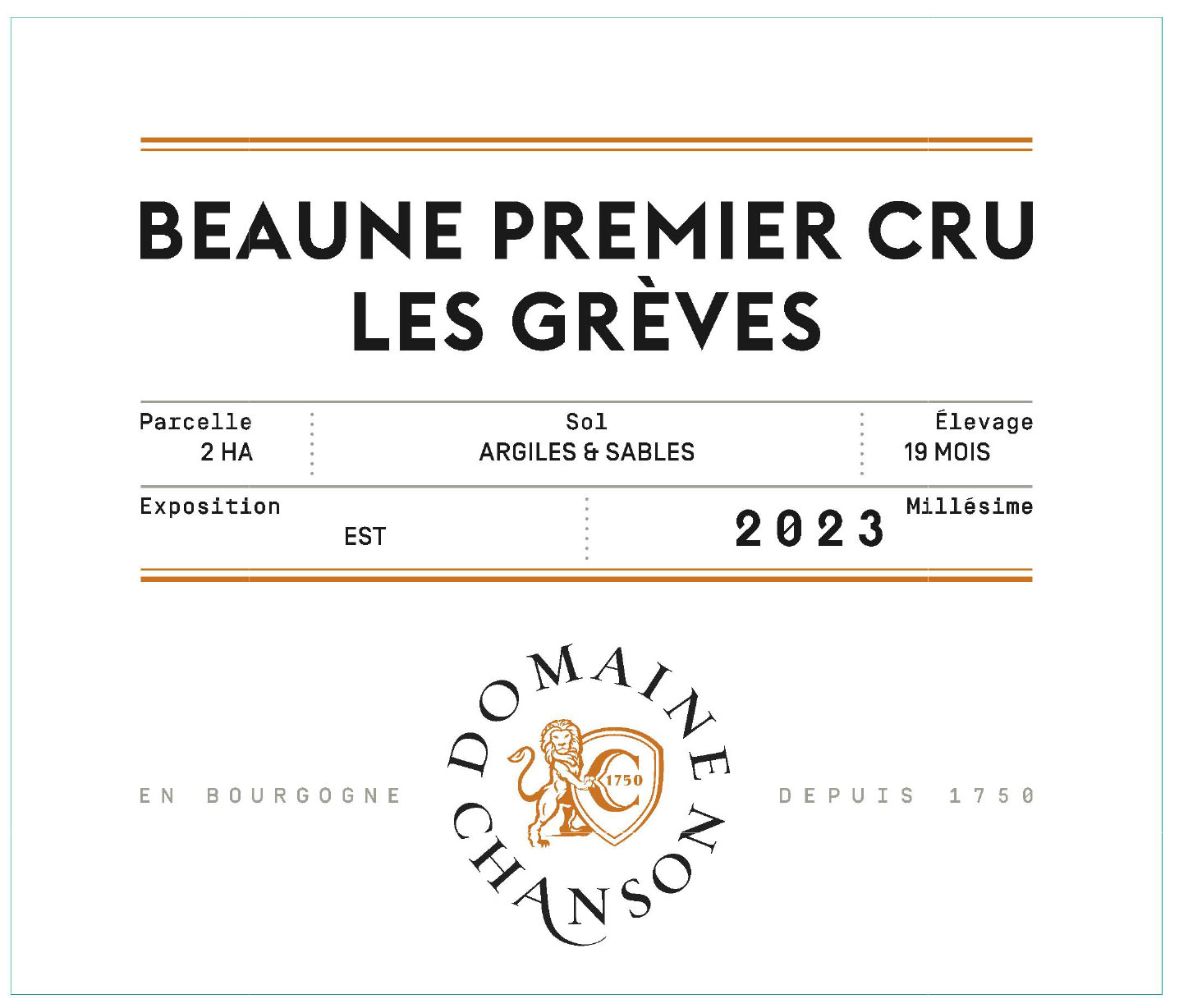 TABC label artwork for Chanson Beaune 1er Cru Les Greves