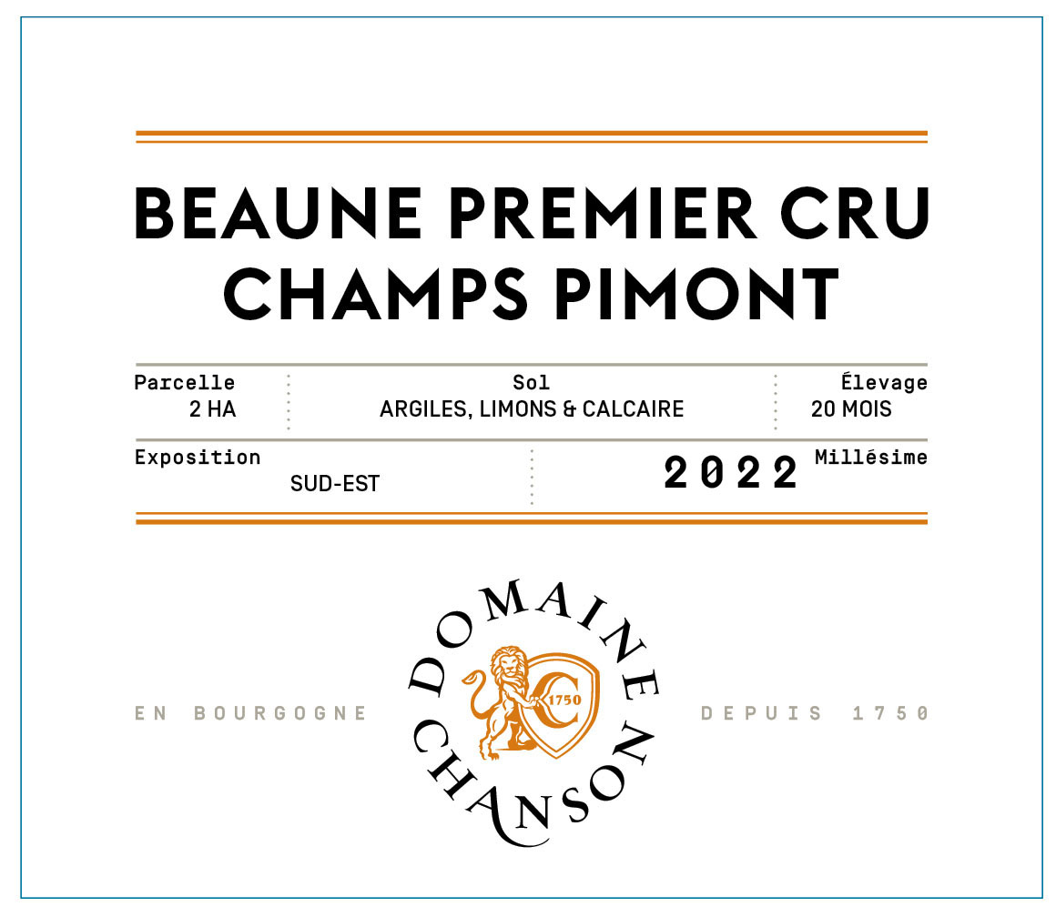TABC label artwork for Chanson Beaune 1er Cru Champs Pimont