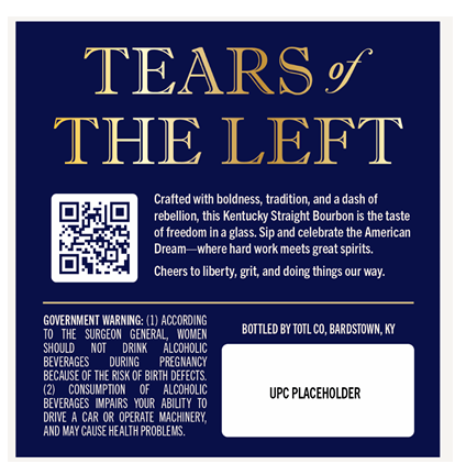 TABC label artwork for THE BARDSTOWN TEARS OF THE LEFT