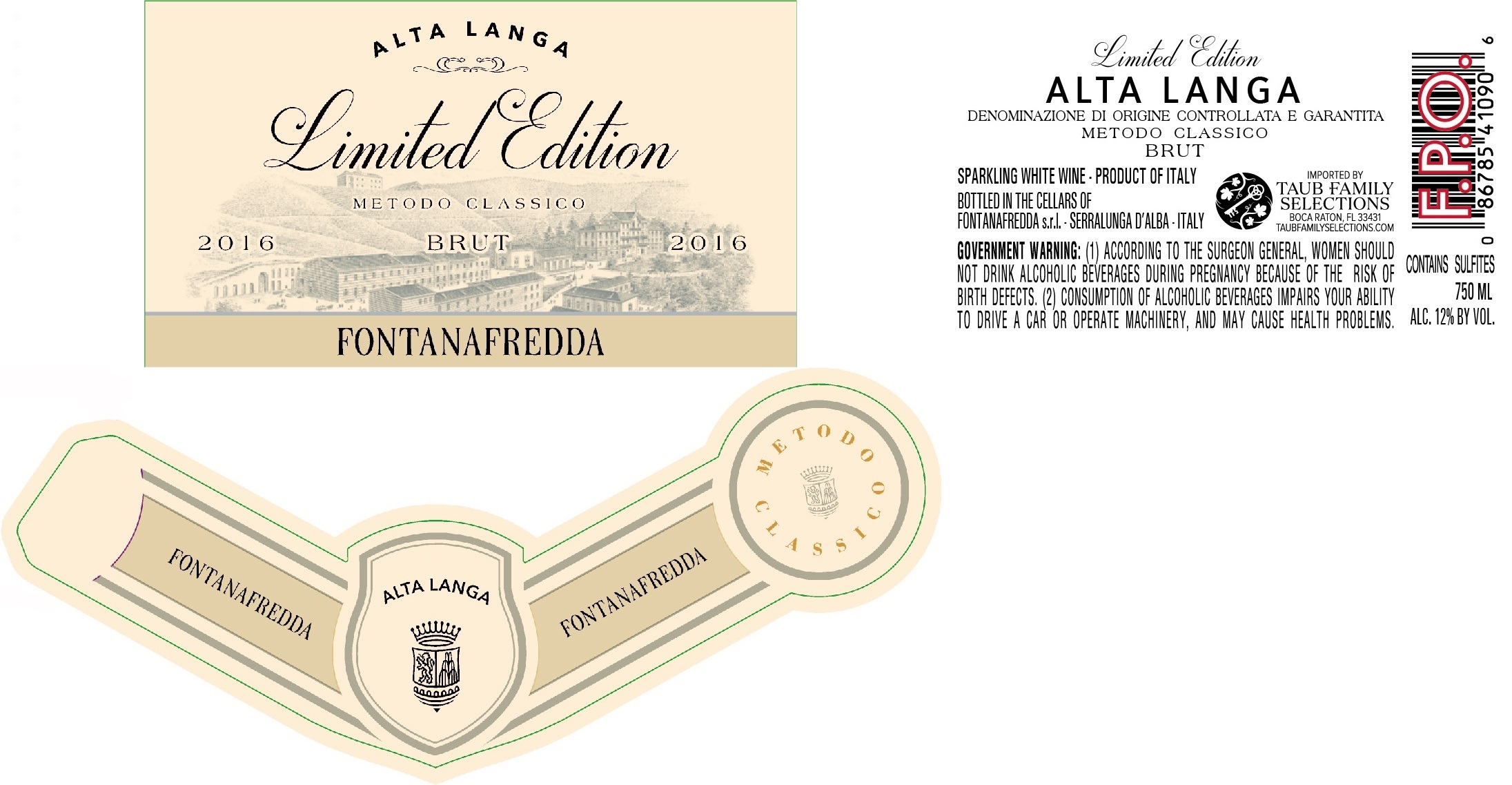 TABC label artwork for FONTANAFREDDA ALTA LANGA