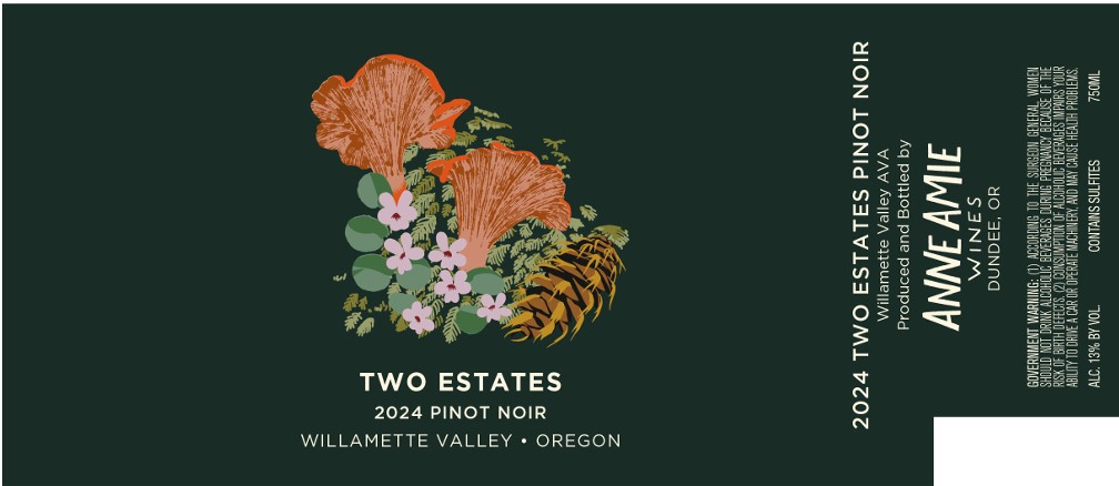 TABC label artwork for ANNE AMIE PINOT NOIR WILLAMETTE VALLEY TWO ESTATES