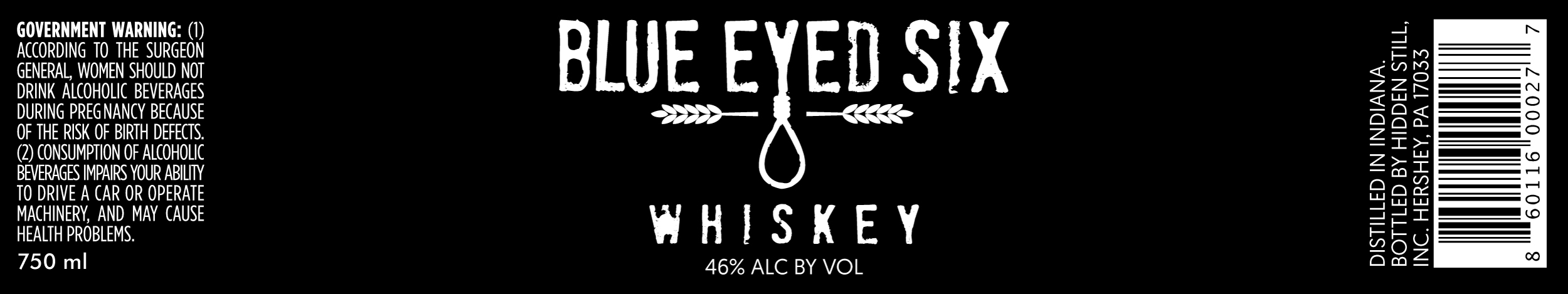 TABC label artwork for Blue Eyed Six