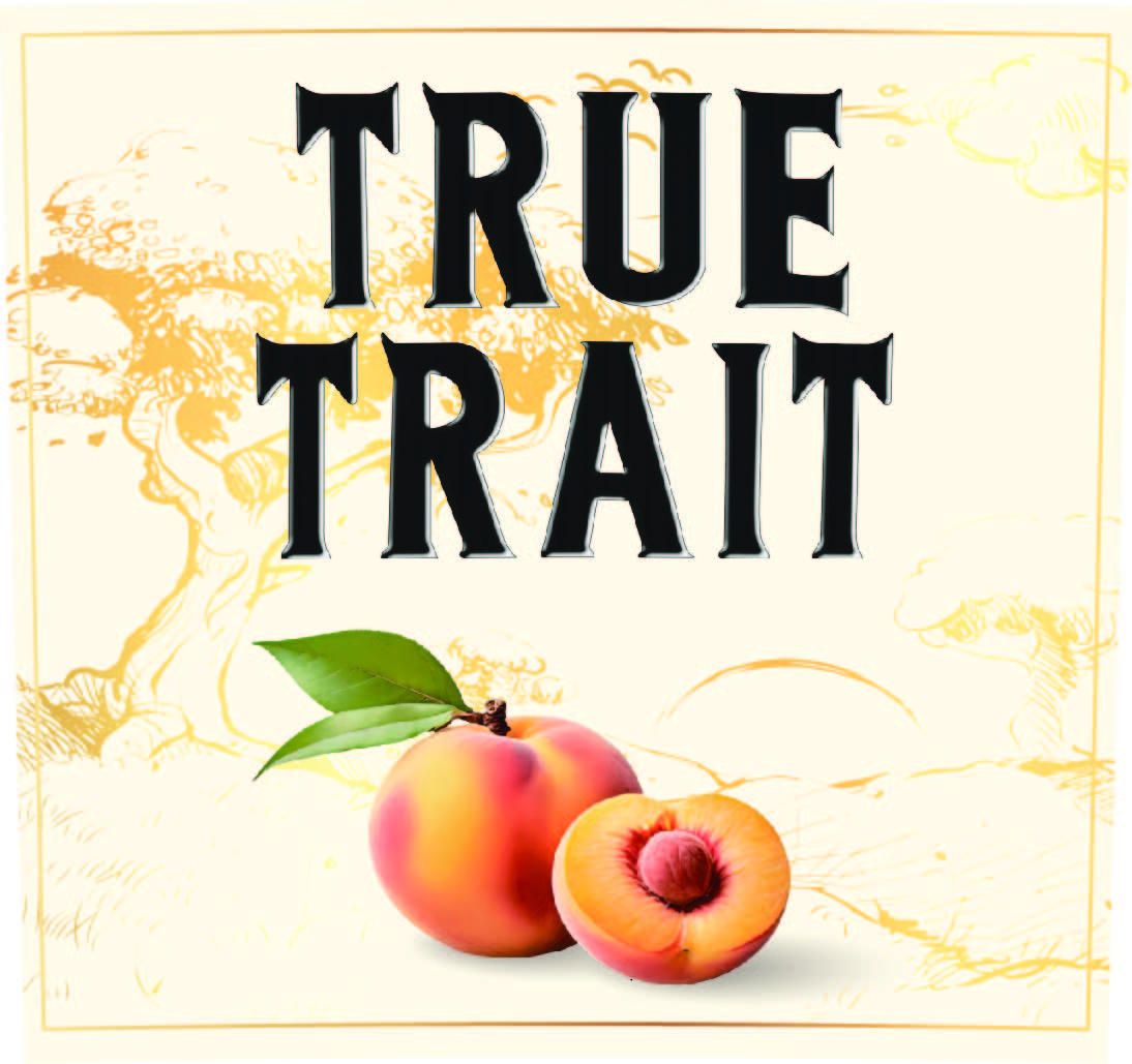 TABC label artwork for True Trait Peach Whiskey