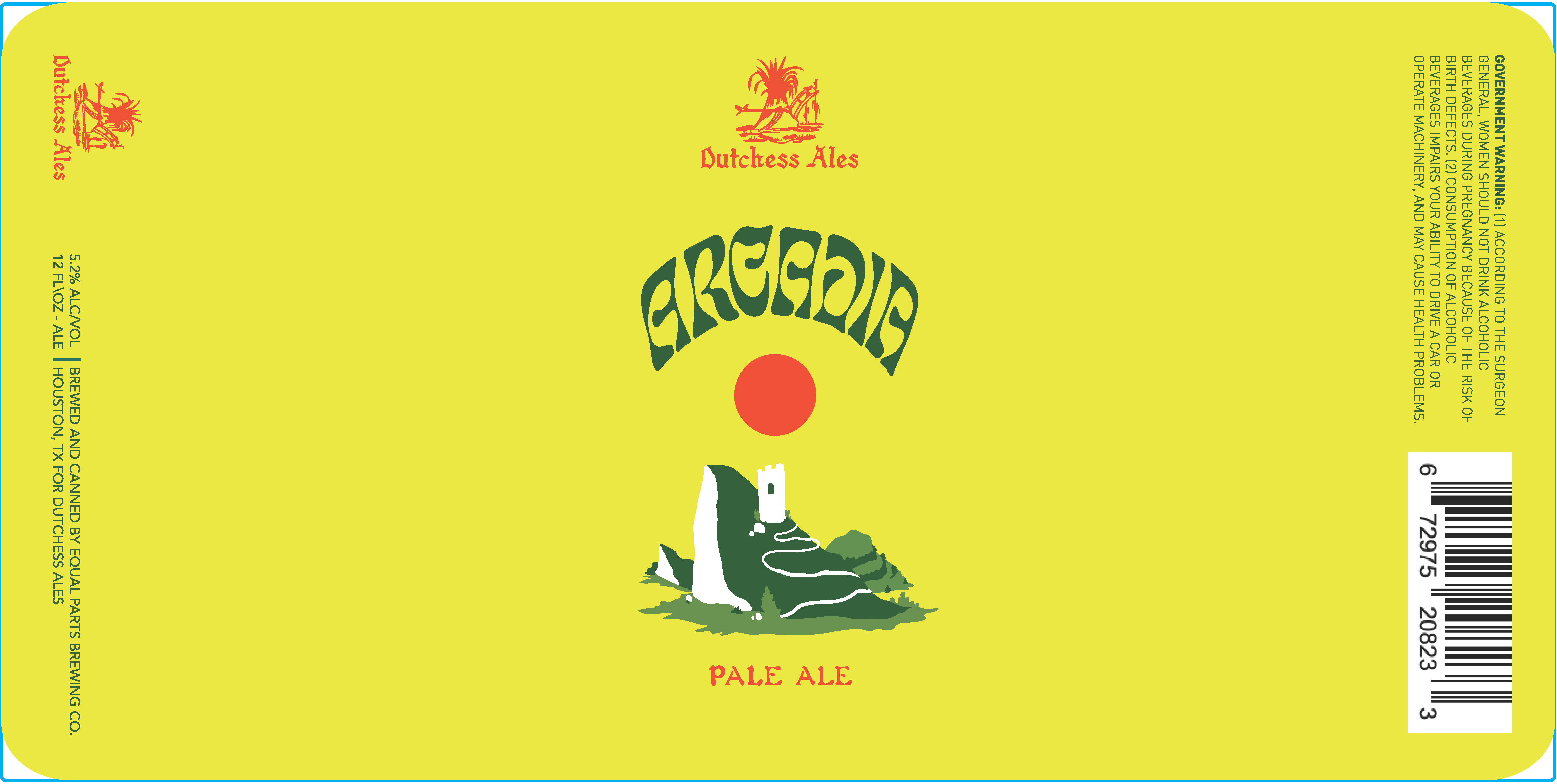TABC label artwork for Dutchess Ales Arcadia