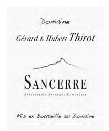 TABC label artwork for DOMAINE GERARD ET HUBERT THIROT SAUVIGNON BLANC SANCERRE