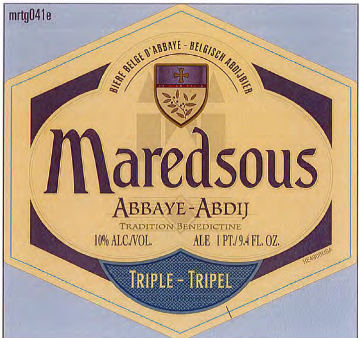 TABC label artwork for Mardesous Tripel