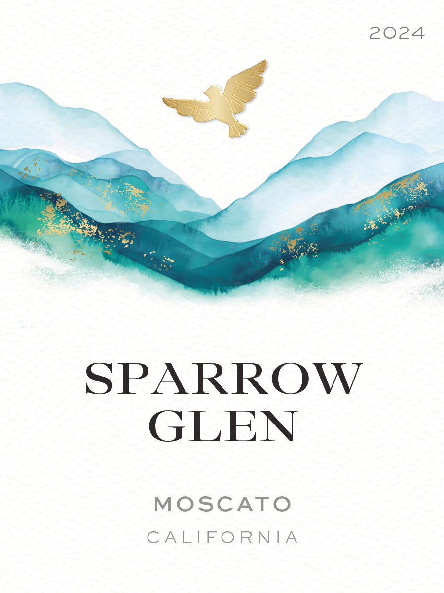 TABC label artwork for Sparrow Glen Moscato, California