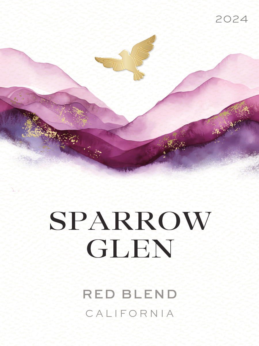 TABC label artwork for Sparrow Glen Red Wine Blend, California