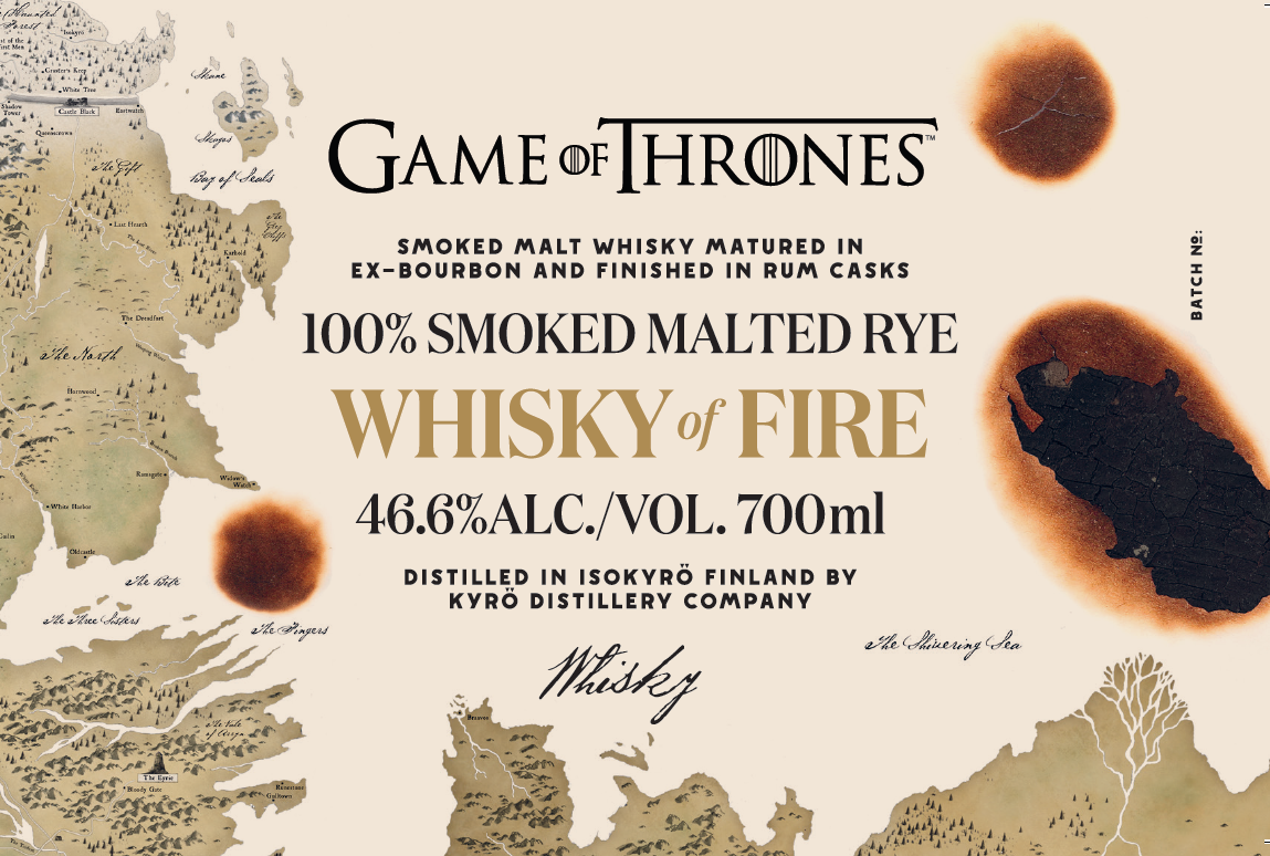 TABC label artwork for Whisky of Fire Smoked Malt Whisky 100% Smoked Malted Rye