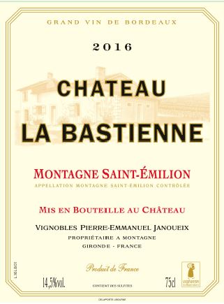 TABC label artwork for CHATEAU LA CROIX LA BASTIENNE