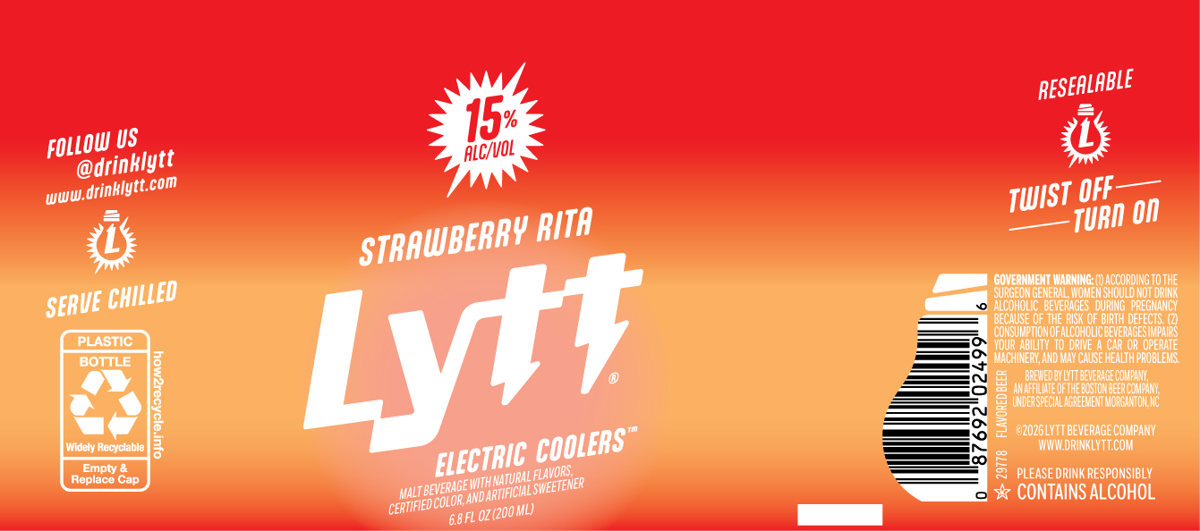 TABC label artwork for LYTT STRAWBERRY RITA