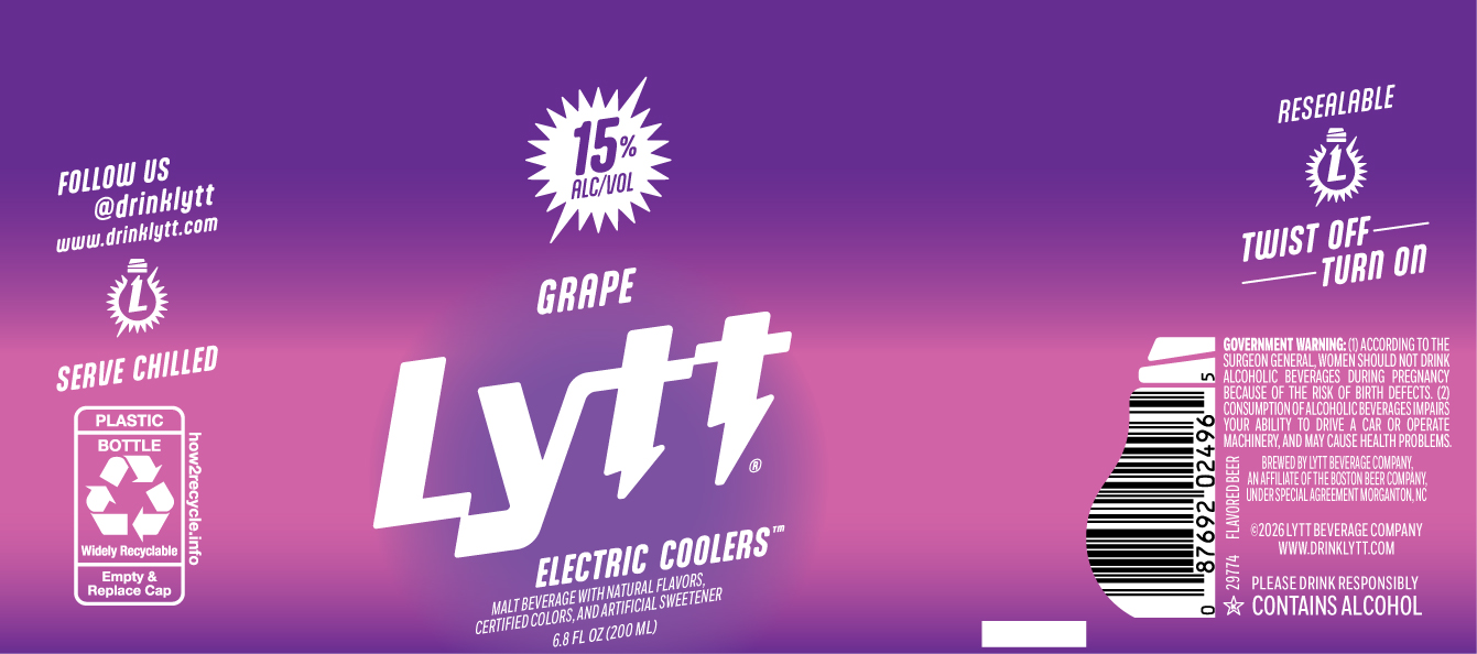 TABC label artwork for LYTT GRAPE
