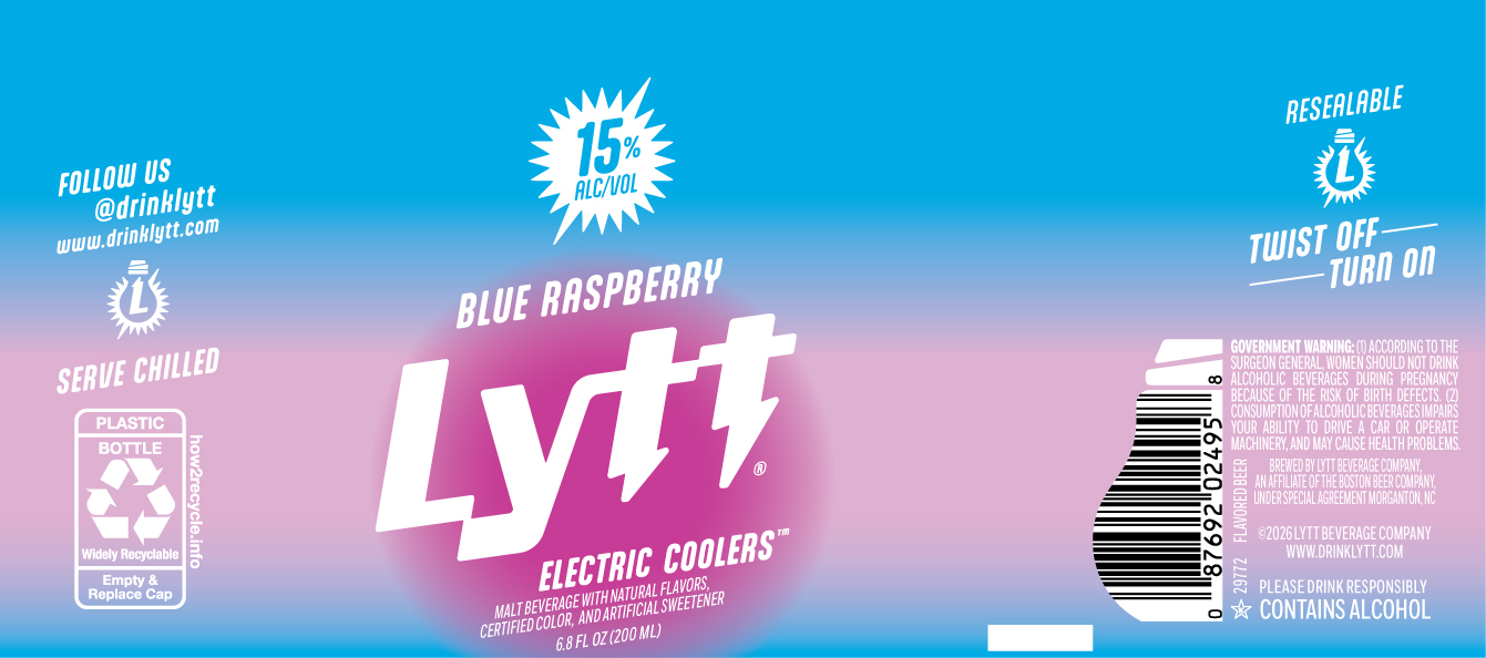 TABC label artwork for LYTT BLUE RASPBERRY