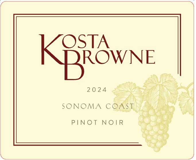 TABC label artwork for KOSTA BROWNE PINOT NOIR SONOMA COAST