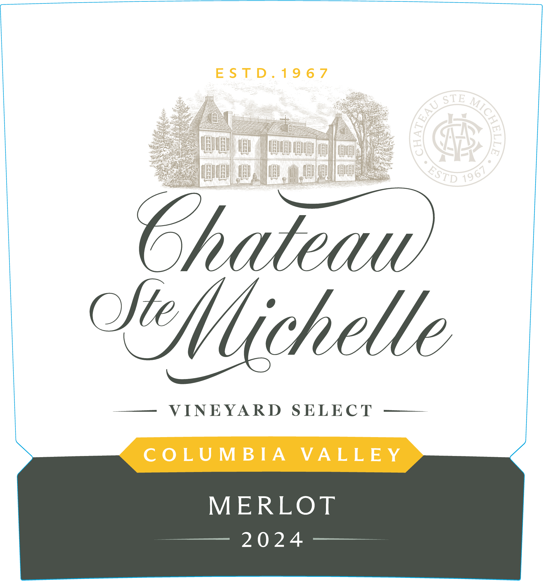 TABC label artwork for Chateau Ste. Michelle Merlot, Vineyard Select