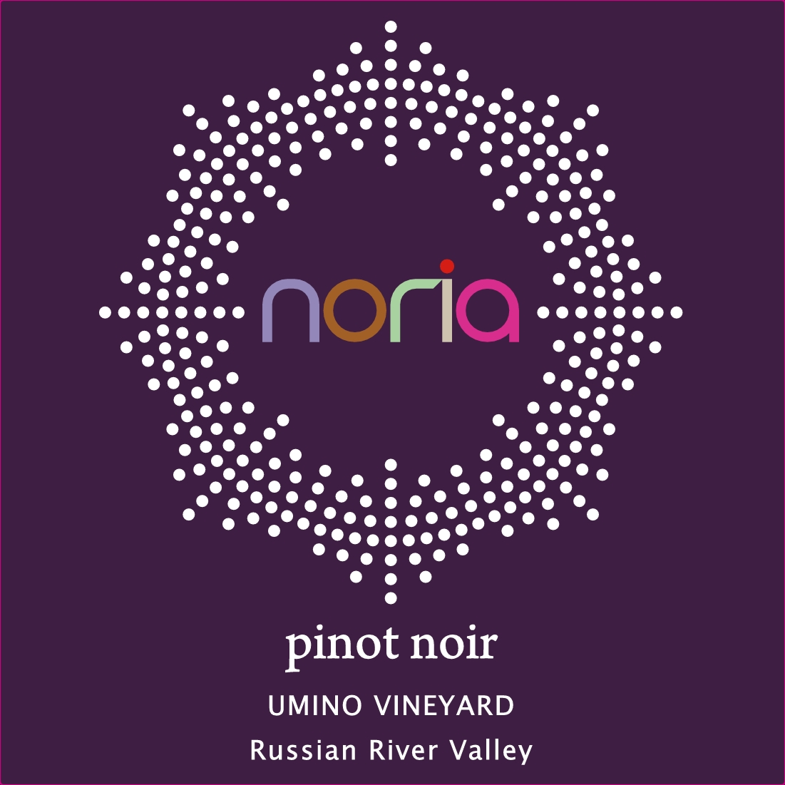 TABC label artwork for Noria Pinot Noir