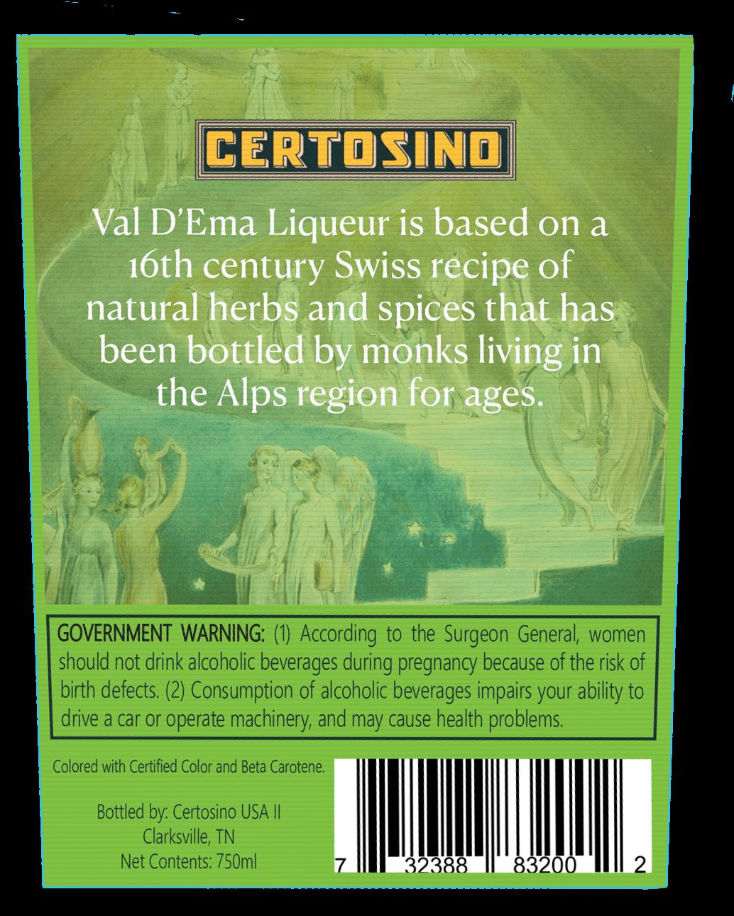 TABC label artwork for Certosino Liquore Val D'Ema