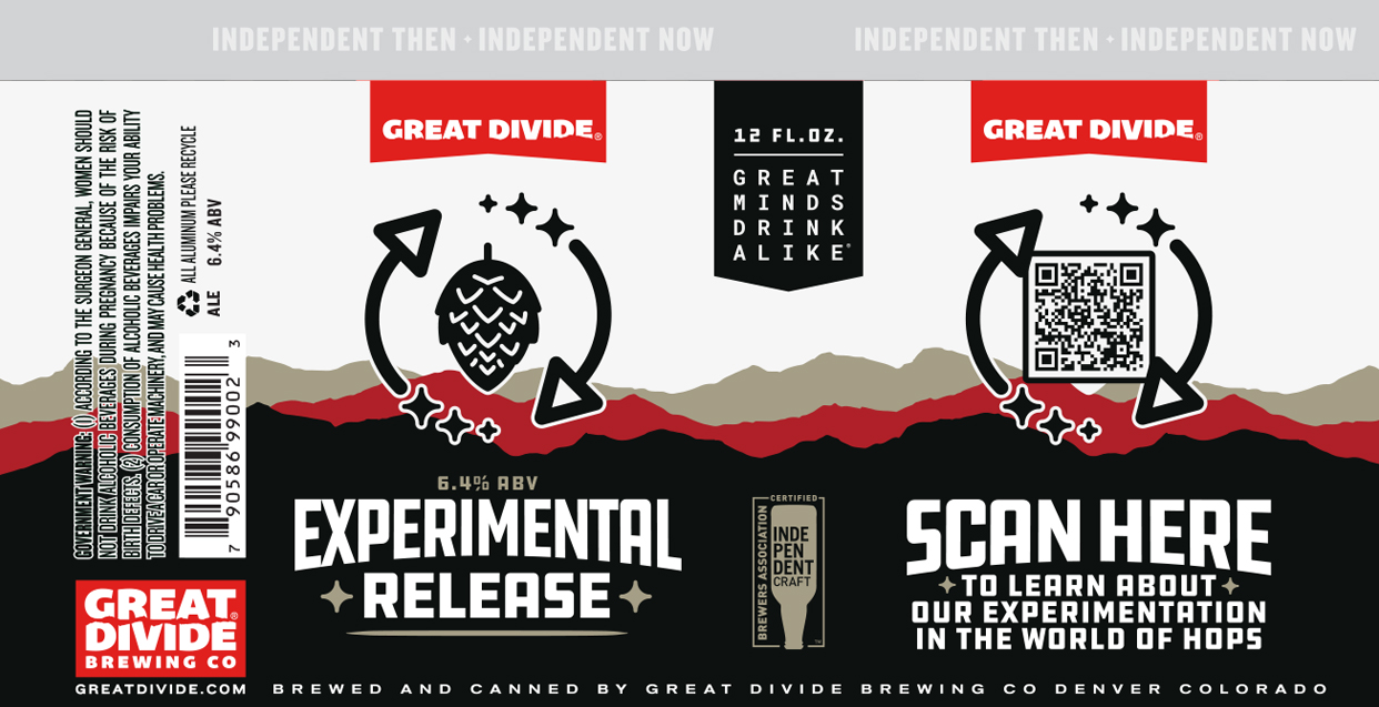 TABC label artwork for Experimental IPA