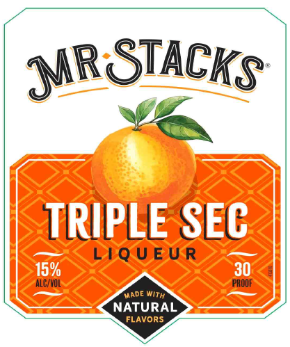 TABC label artwork for Mr Stacks Triple Sec