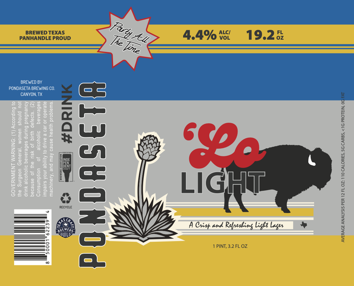 TABC label artwork for 'Lo Light