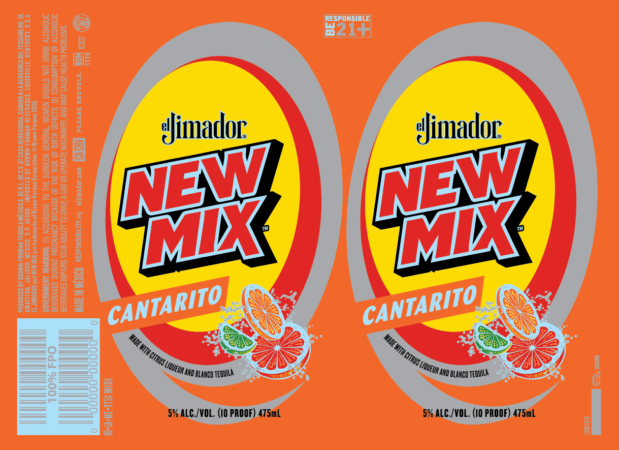 TABC label artwork for el Jimador New Mix Cantarito