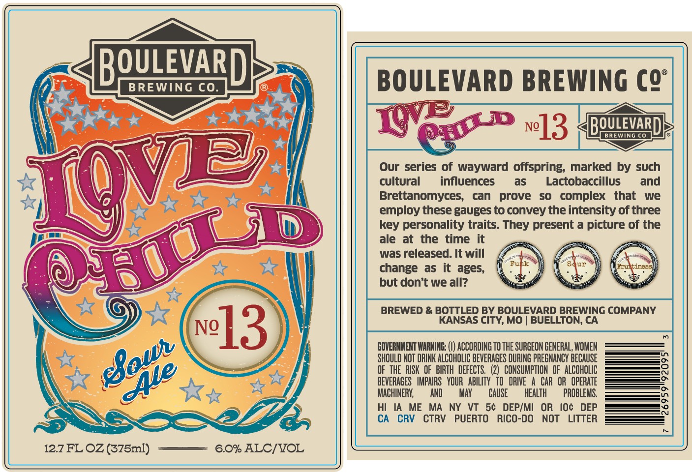 TABC label artwork for BOULEVARD LOVE CHILD NO. 13