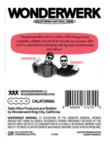 TABC label artwork for Big Juicy - Wonderwerk