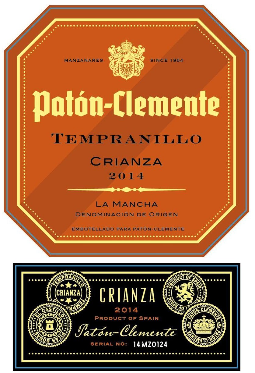 TABC label artwork for Paton Clemente Tempranillo Crianza