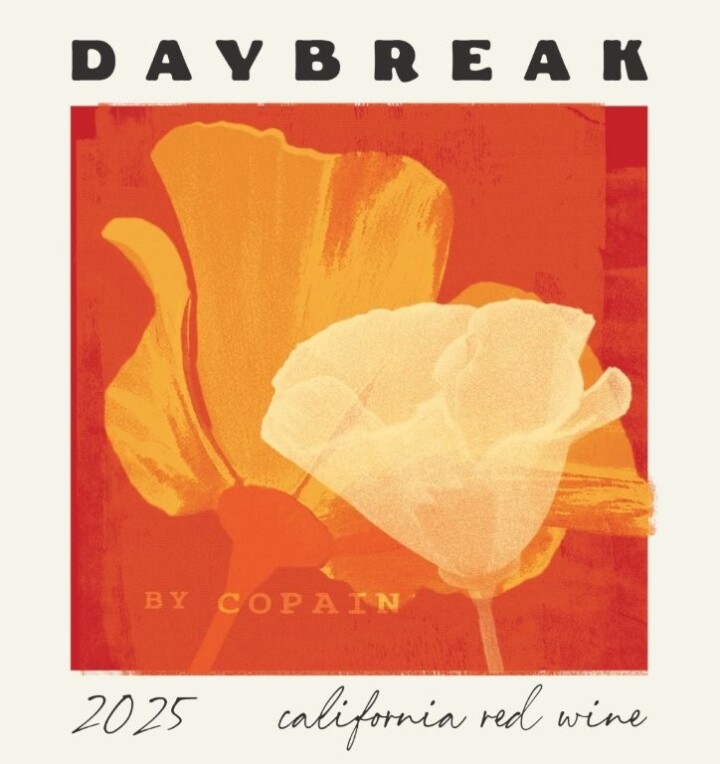 TABC label artwork for Copain	Red Wine Blend 	Daybreak 	California