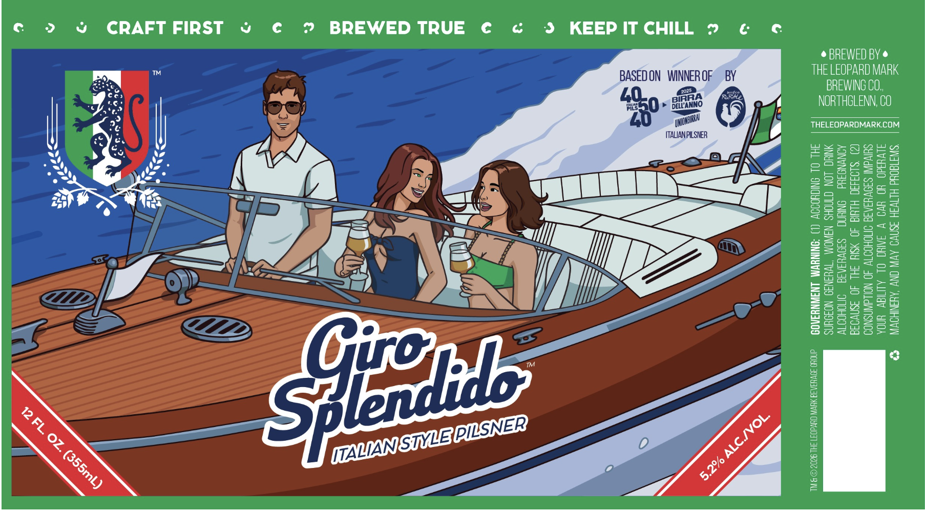 TABC label artwork for GIRO SPLENDIDO