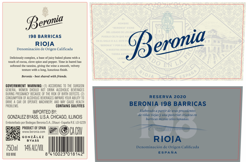 TABC label artwork for Beronia