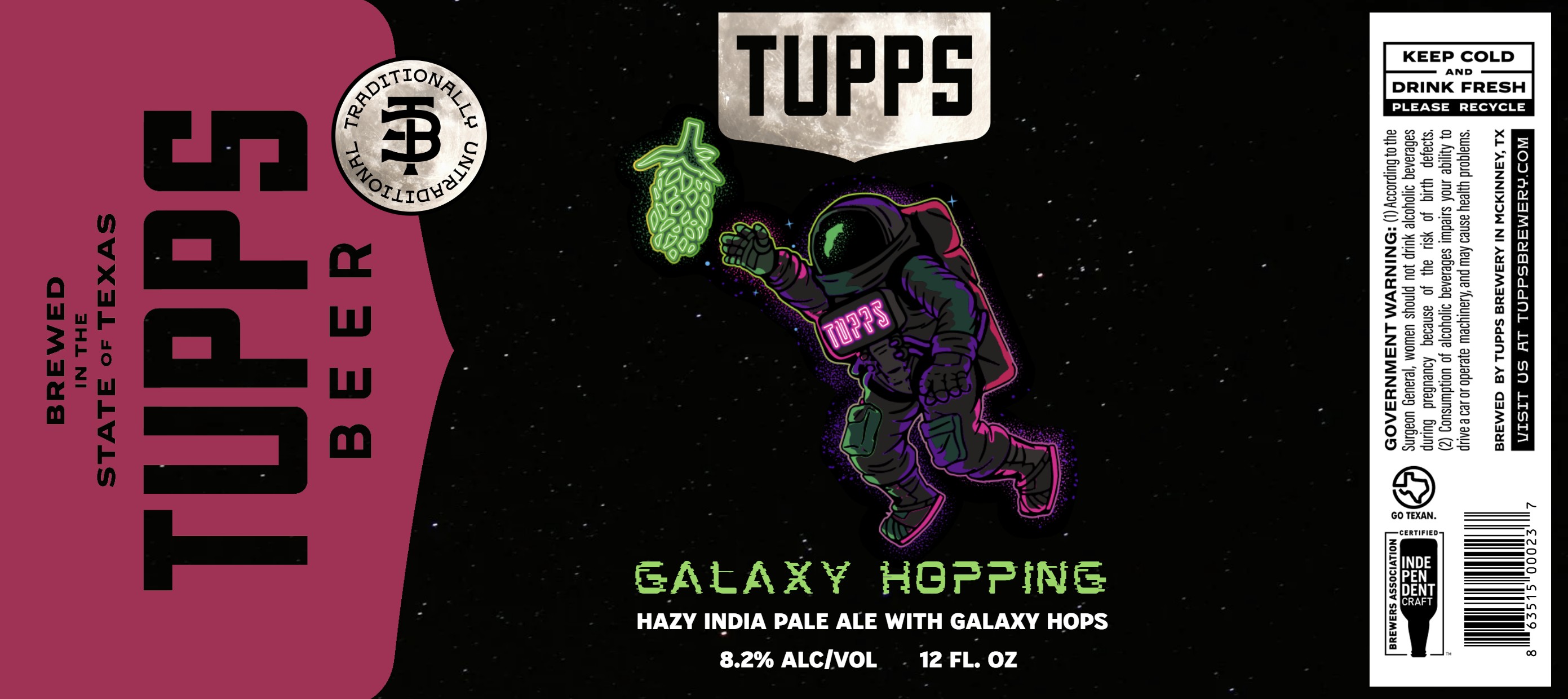 TABC label artwork for Galaxy Hopping