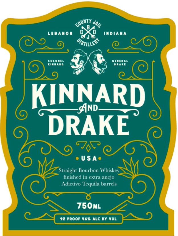 TABC label artwork for KINNARD & DRAKE STRAIGHT BBN TEQUILA FINISH