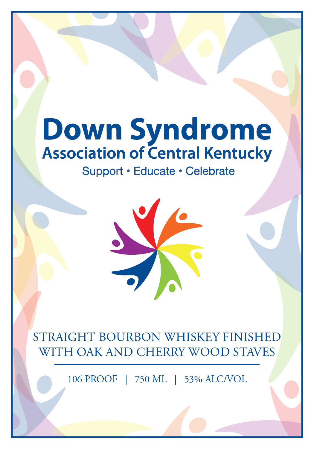 TABC label artwork for Down Syndrome Association Of Central Kentucky Straight Bourbon Whiskey