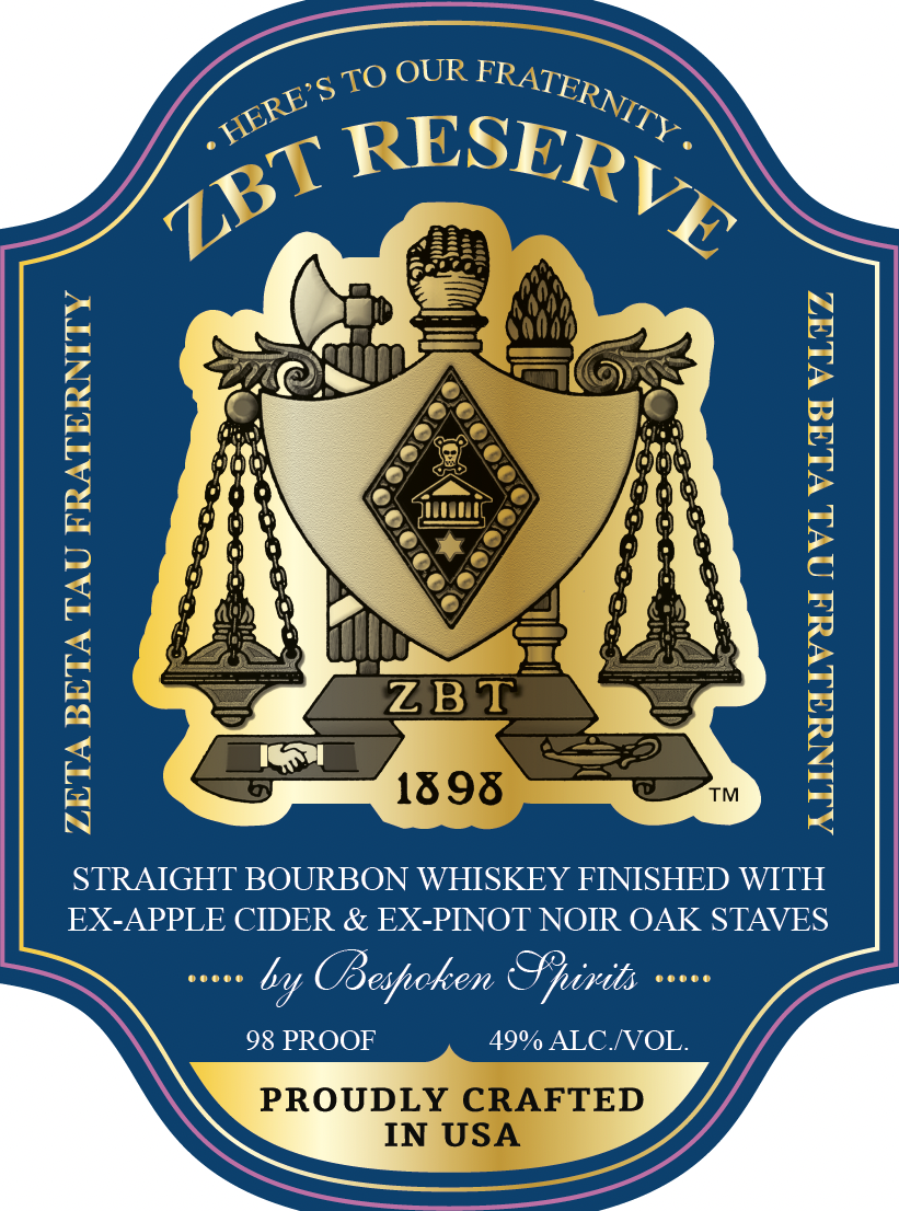 TABC label artwork for ZBT Reserve Straight Bourbon Whiskey