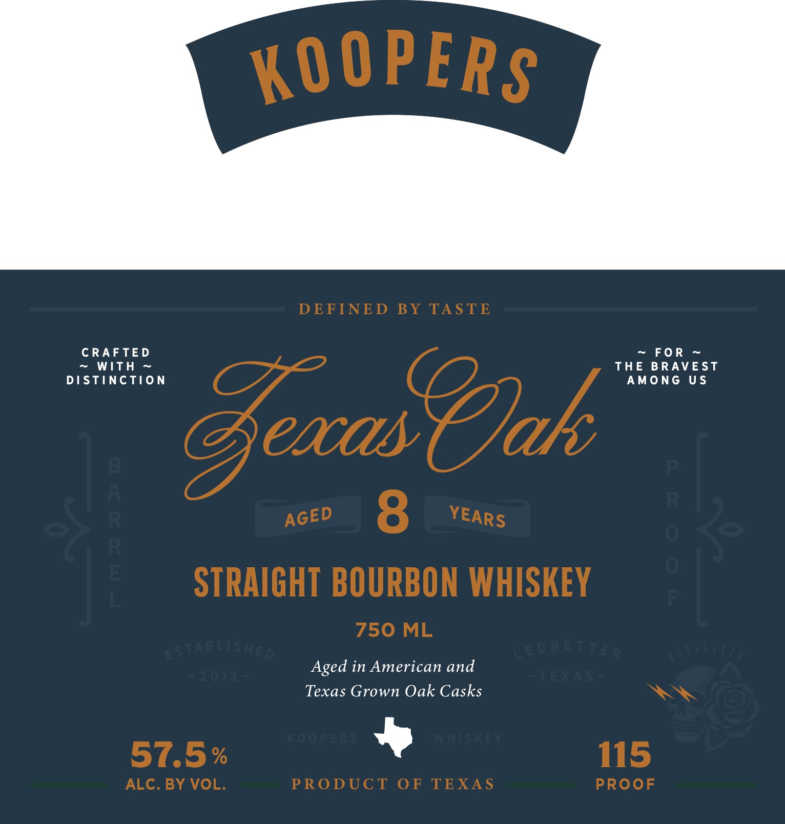 TABC label artwork for Texas Oak