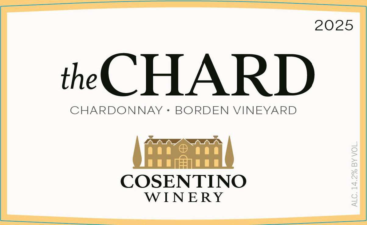 TABC label artwork for COSENTINO WINERY THE CHARD, BORDEN VINEYARD