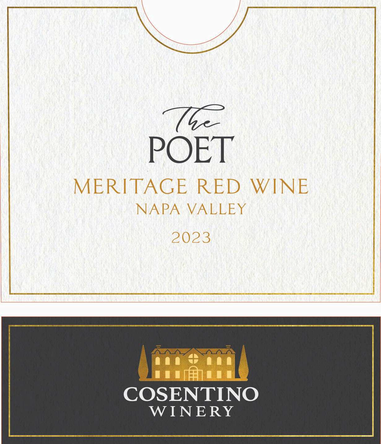 TABC label artwork for COSENTINO WINERY THE POET MERITAGE