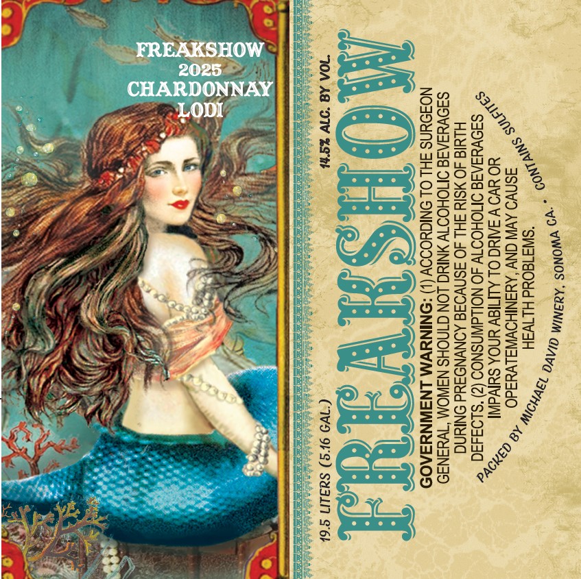 TABC label artwork for Freakshow Lodi Chardonnay